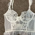 Y2K White Sheer Corset Top Size M Photo 2