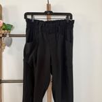 Athleta  Skyline Black Paper Bag Pull On Pants High Waist Tapered Leg Size 4 Photo 2