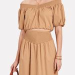 ALC Frank A.L.C. Natural Tan Beige Naya Off-the-shoulder Crop Top size 2 Photo 0