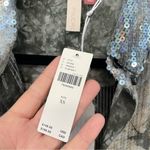 Anthropologie NWT Pilcro Shrunken Sequin Blouse Iridescent Tie Dye Size XS Photo 3