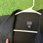 Eileen Fisher  Elegant Silk Blend Crepe Black Women's Jacket Size Large Photo 3
