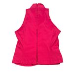 Tadashi Shoji TADASHI CROPPED HOT PINK SATIN PINTUCK RUCHED GATHERED STRETCHY BLOUSE TOP 6 Photo 2