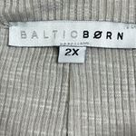 Baltic Born  Henley Gray Button-Up drop shoulder long Sleeve Top size 2X Photo 4