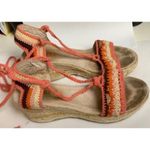 Roxy  Wedge Tie Up Sandals Photo 3