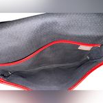 Dooney & Bourke  denim messenger bag with red leather trim Photo 3