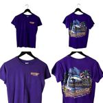 Y2K Vintage Down The Hatch Seafood Restaurant T Shirt Ponce Inlet Purple Small S Photo 1