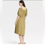 Universal Threads Universal Thread Dress Small Tribeca Green Puff Short Sleeve Cotton NWT Photo 3