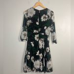 Hobbs London  Dress green white black Floral Print Midi Length Dress size 2 Photo 8