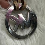 Michael Kors  Tan Silver Logo Bag Charm Photo 3