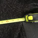 ZARA Charcoal grey faux Black leather trim soft cardigan jacket Medium Photo 7