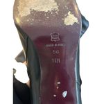 via spiga  Women's Black Leather Carezza Calf Heeled Boots Size 11 vintage Photo 3