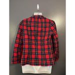 Handmade Vintage Plaid Jacket Womens Medium Red Blue Black Button Front Retro Mod 60s 70s Photo 4