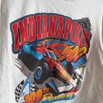 Indianapolis Motor Speedway Indy 500 White Graphic Cropped Tee Womens L Causal Size L Photo 1