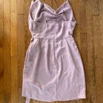 The Clothing Company pink mauve pastel purple cowl neck wrap bow formal mini dress Photo 7