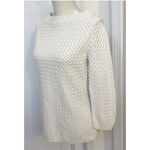 Talbots Women’s Ivory Knit Sweater top boat neck size S MSRP $79.50 Photo 4