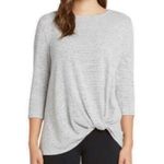 MATTY M Cute Rouched Light Cozy Sweatshirt Sz L Gray Size L Photo 5