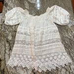 Free People Sounds of Summer Lace Off the Shoulder Tunic Top Photo 3