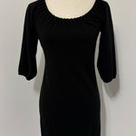 Ann Taylor Black Merino Wool Blend Sweater Dress Sz XS Photo 0