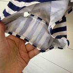 Jones New York Women’s Large Navy Blue White Striped One Piece Swim Photo 4