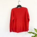 Madewell  | Red Wool Blend Asherton Waffle Knit Henley v-neck sweater Size S Photo 1
