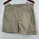 7 For All Mankind  Josefina Boyfriend Khaki Chinos Army‎ Green Shorts Size 27 Photo 1