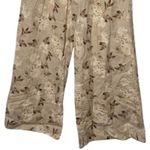House of Harlow 1960 Pants Womens Size 6 Linen Rayon Beige High Rise Wide Leg Tan Photo 4