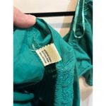 Sim & Sam  Women's Green Puff Sleeve Smocked Square Neck Crop Top - Size L Photo 3