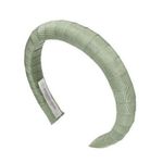 Jennifer Behr Attica made in New York silk grosgrain headband in sage green Photo 0
