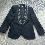 Vintage Emily… Wool Beaded Blazer & Skirt Set Black 16 Photo 1