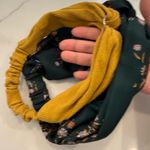 Floral Green and Mustard Yellow Headband Set Photo 1