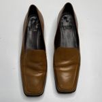 Stuart Weitzman Tan Leather Loafers Block Heel Shoes S-446 Sz 7.5 Photo 1