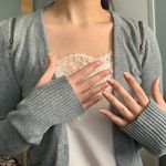 Material Girl Gray zipper detail cardigan Photo 5