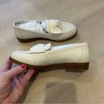 Quince Italian Leather Bow Penny Loafer, Bone, 5 Photo 7