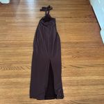 Rumer Brown Halter Dress Photo 2