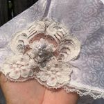 Christian Dior Vintage  Lingerie Robe Light Blue Lace Petite Photo 11