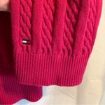 Tommy Hilfiger Womens Sweater Size 2X Cotton Pink Cable Knit V-Neck Preppy Prep Photo 4