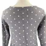 Cynthia Rowley Casual Gray Polka Dot Scoop Neck Knit Sweater Photo 6