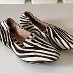 Henri Bendel Sole Ambition Zebra Calf Hair Loafers Black/White Size 8 Photo 1