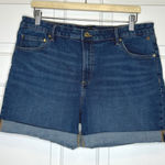 Tommy Hilfiger Womens Denim Jean Shorts Size 14 Blue Cuffed Pockets Casual Photo 0
