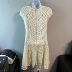 SEA New York Romantic Silk Crochet Mini Dress Size 6 Photo 6