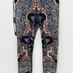 Noli Yoga Gilded Legging NWT Size Small Foiled Gold Paisley Print Photo 1