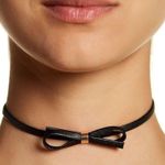 new ๑ aso TV’s Riverdale ๑ Leather Bow Choker ๑ Cheryl Blossom Madelaine Petsch Black Photo 0