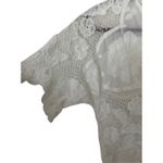 Lace Cotton & Silk White V Neck Dress Size XS Photo 4
