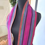 American Vintage Aztec Southwestern Stripe Woven Cotton Scarf Vintage Indie Festival Photo 1