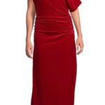 Gibson Latimer Gibson & Latimer Asymmetrical off the shoulder short sleeve ruched velvet dress Photo 0