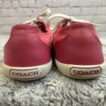 Coach Pink Magenta Signature C Logo Lace Up Sneakers Size 7.5B Casual Photo 6