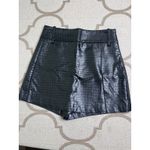 ZARA  High Waisted Faux Leather Shorts Skort Front Slit, size medium Photo 3