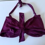Athleta  Bra Cup Wrap Halter Bikini Top 32D/DD Berry Photo 3