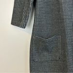 Boden Houndstooth Black/Grey Sheath Dress w/ Pockets 3/4 Sleeves Size 8 Black Photo 6