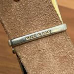 JP Long Horn Studded Brown Leather Gold Buckle Belt Waist 28” Photo 11